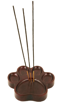 Brown Paw Print Incense Burner